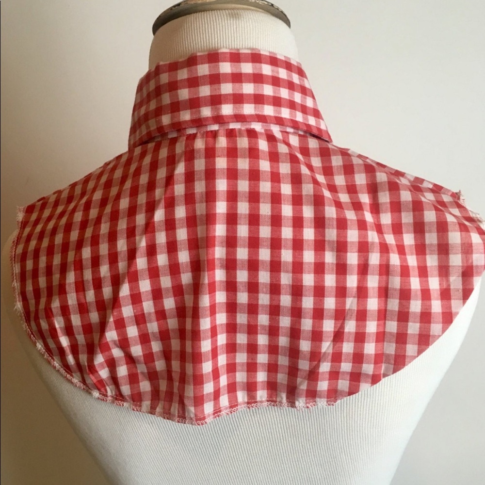 1950s Glentex Gingham Dickey Collar - Picture 3 of 4